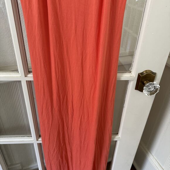 Forever 21 Orange Tank Maxi Dress Womens Large NWOT Square Neck Halter - Picture 3 of 11